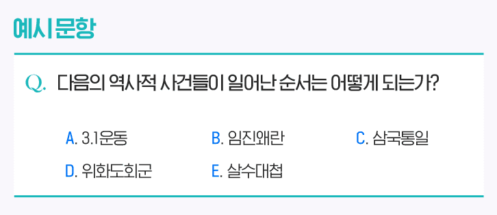 GS칼텍스 한국사시험 예시 문항