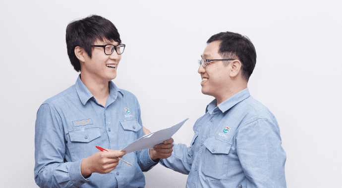 왼쪽 : 정유 1팀 추연훈 사원 / 오른쪽 : 정유 5팀 황용식 팀장