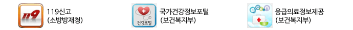 119 국가건강정보포털 응급의료정보제공