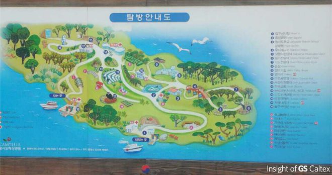 장사도 안내 지도