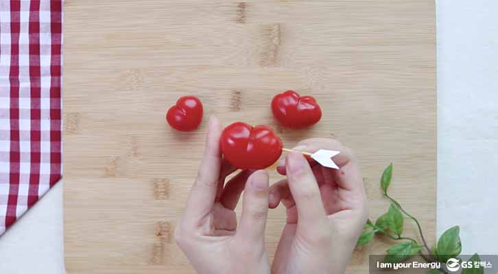 하트 방울토마토, 캐릭터 도시락, 도시락 꾸미기, 아이 도시락