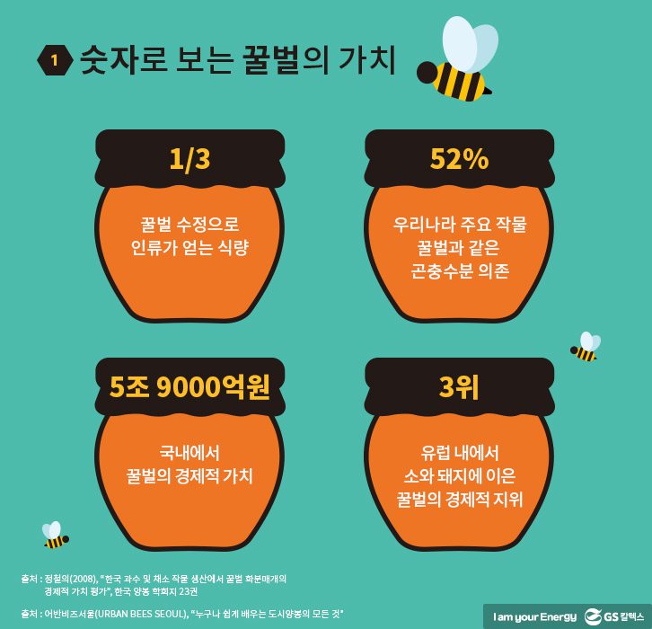 숫자로 보는 꿀벌의 가치