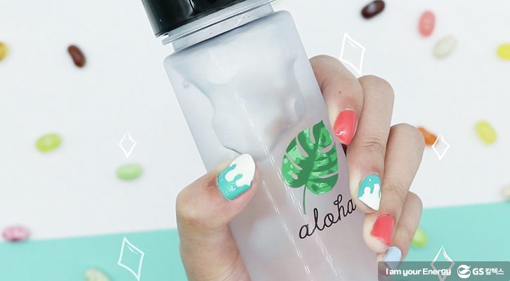 셀프 네일, 썸머 네일, 멜팅 네일 완성