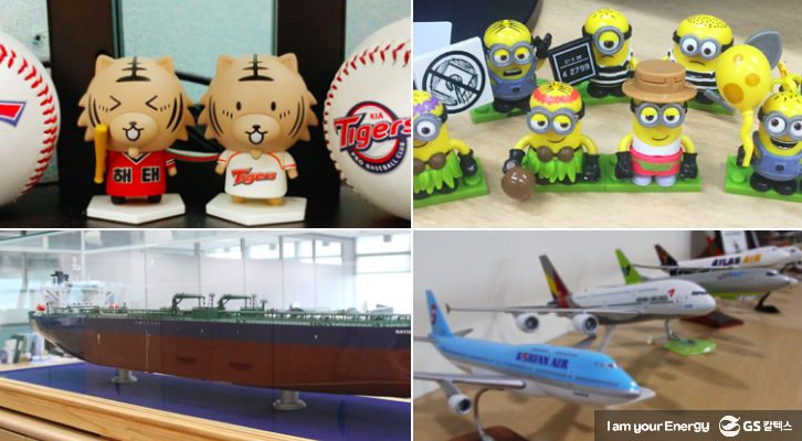 GS칼텍스 직원들의 사무실 책상 데스크테리어 모습