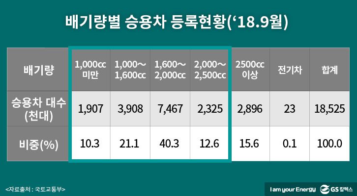 유류세 인하, 정부, 2018, 유류세 인하 효과, 승용차 등록현황