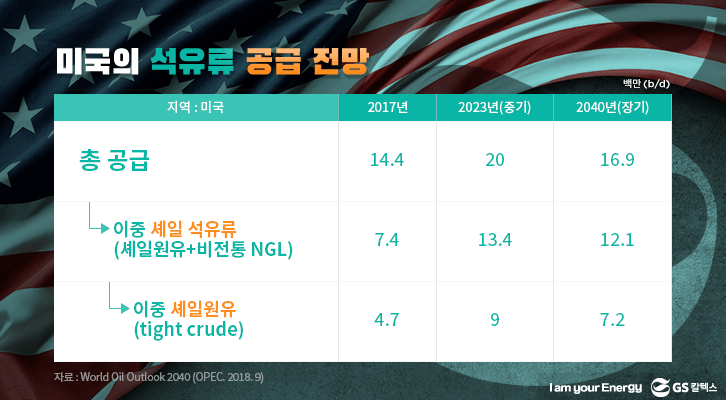 미국 석유류 공급 전망