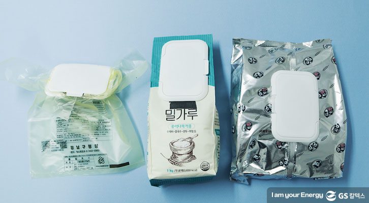 물티슈 뚜껑으로 밀봉하기