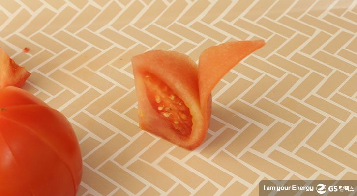 딸기, 딸기 장미, 토마토 해바라기, 사과 토끼, 과일 자르는법