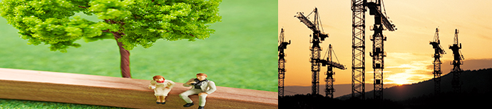 나무나무 공원과 건설현장