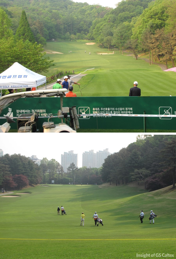 라운딩을 하는 선수들의 모습