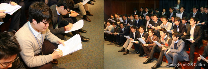 열심히 음을 익히고 익히고 있는 모습들