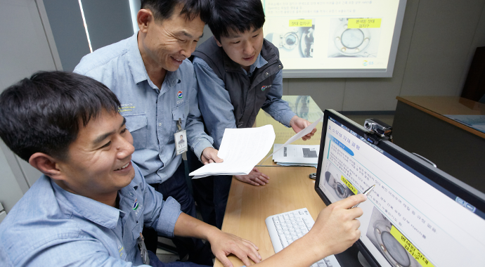 전국 센터 직원들의 설비 이해를 위한 화상회의 시스템